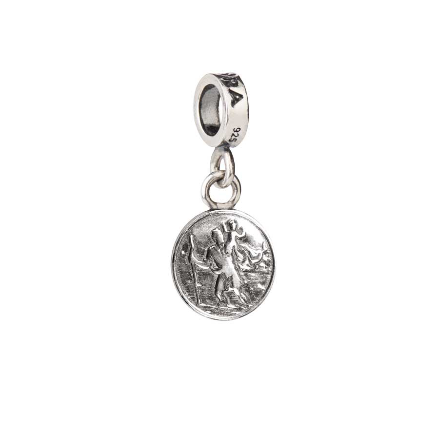 Naples Saint Christopher Your Tedora Charm in 925 silver Beads for Beading
