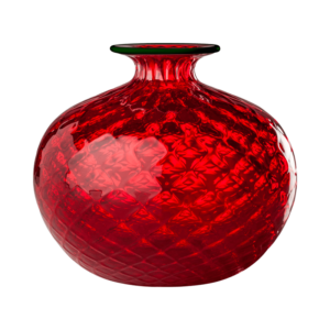 Monofiori Balloton Vase - Bright Red and Green Apple