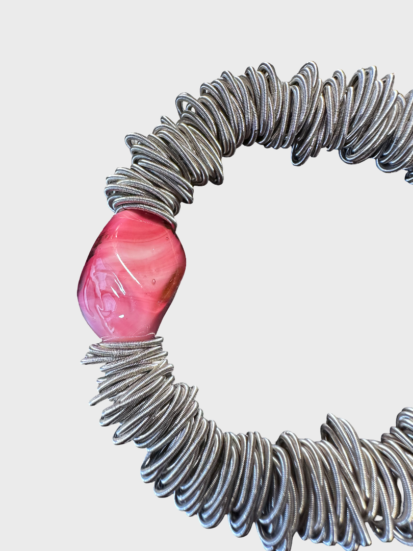 Maratea - Design bracelet in blown Murano glass and steel - Image 2