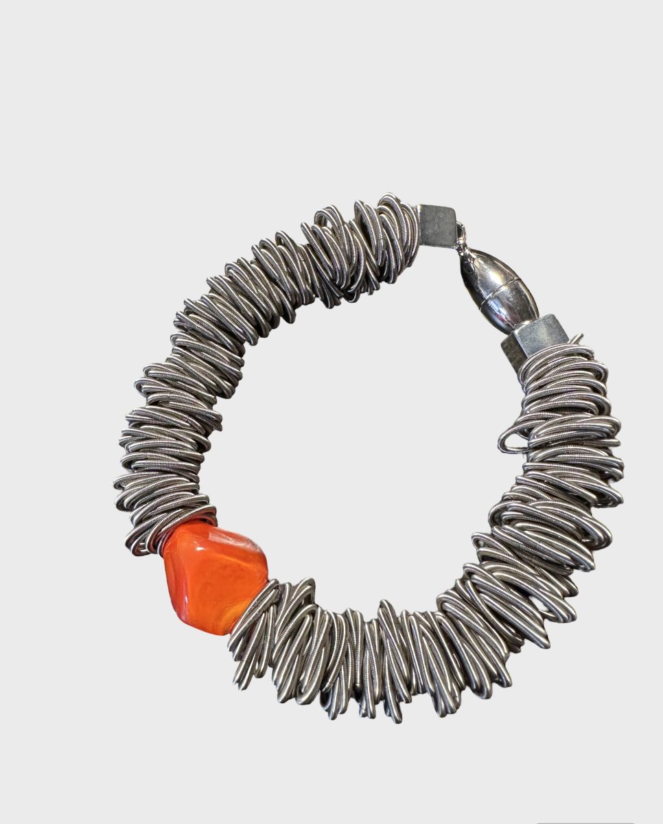 Maratea - Design bracelet in blown Murano glass and steel - Image 37