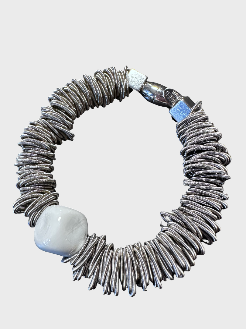 Maratea - Design bracelet in blown Murano glass and steel - Image 19