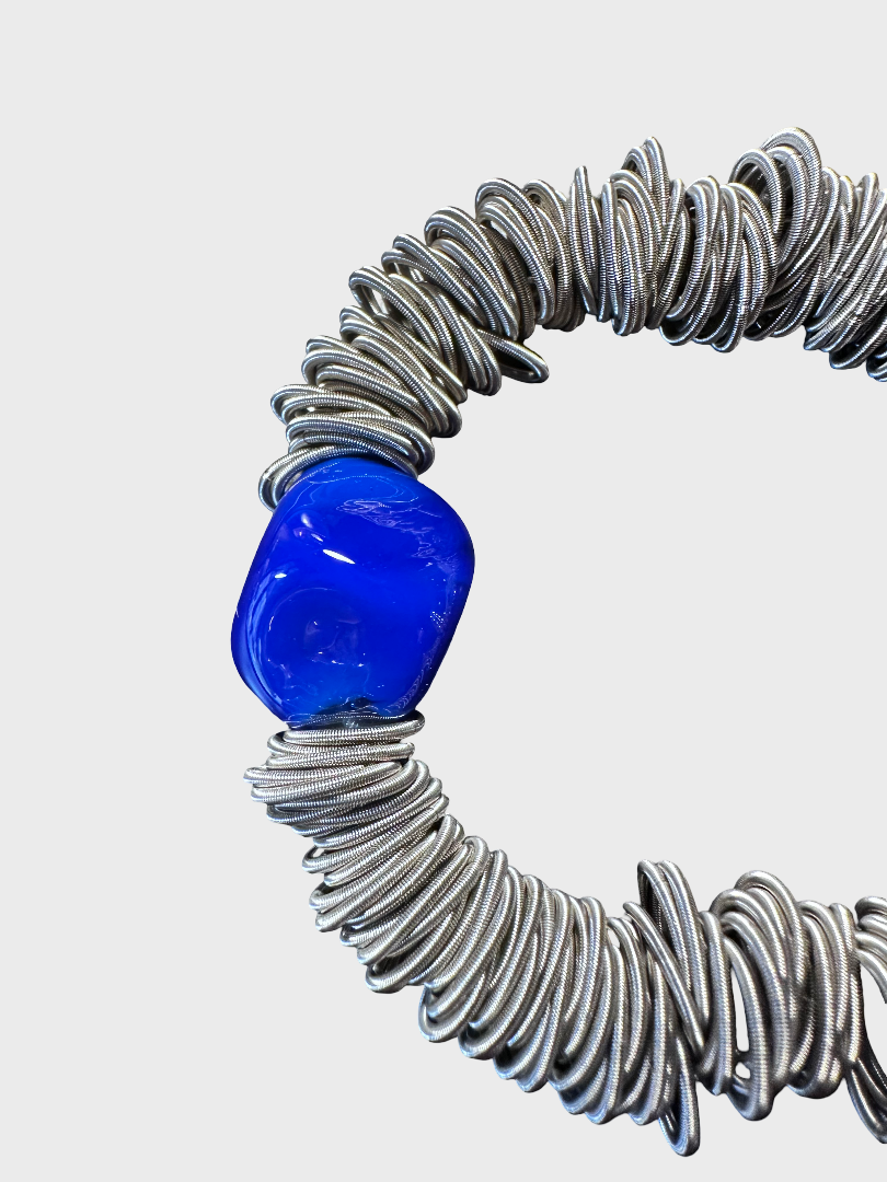 Maratea - Design bracelet in blown Murano glass and steel - Image 18
