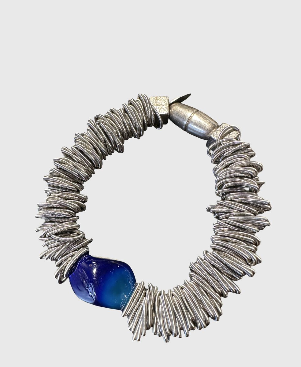 Maratea - Design bracelet in blown Murano glass and steel - Image 25