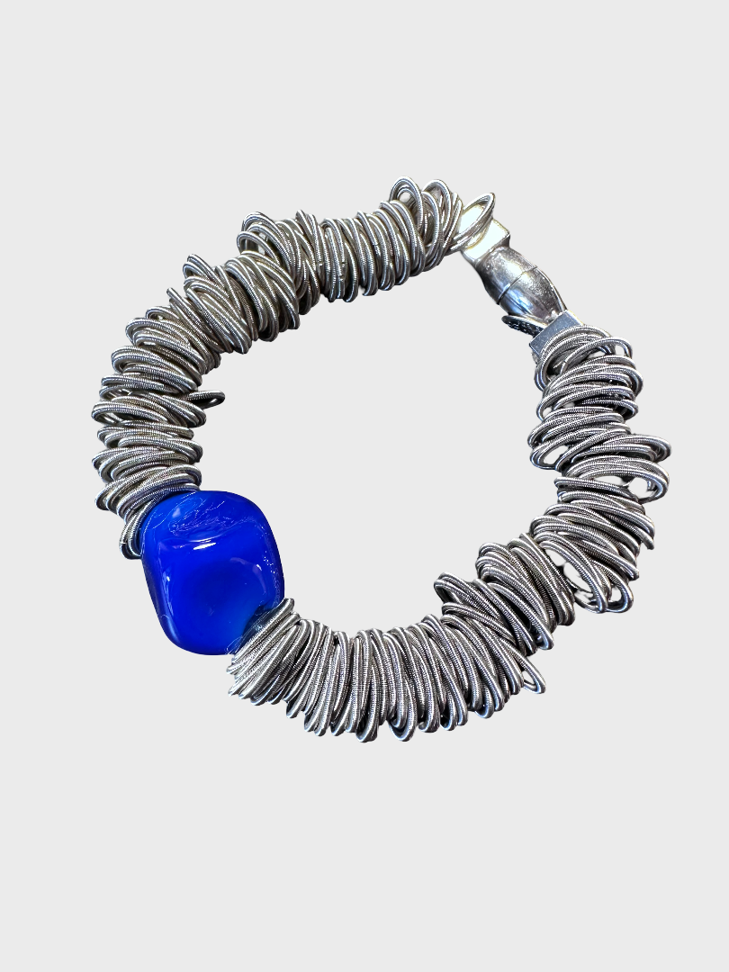 Maratea - Design bracelet in blown Murano glass and steel - Image 17