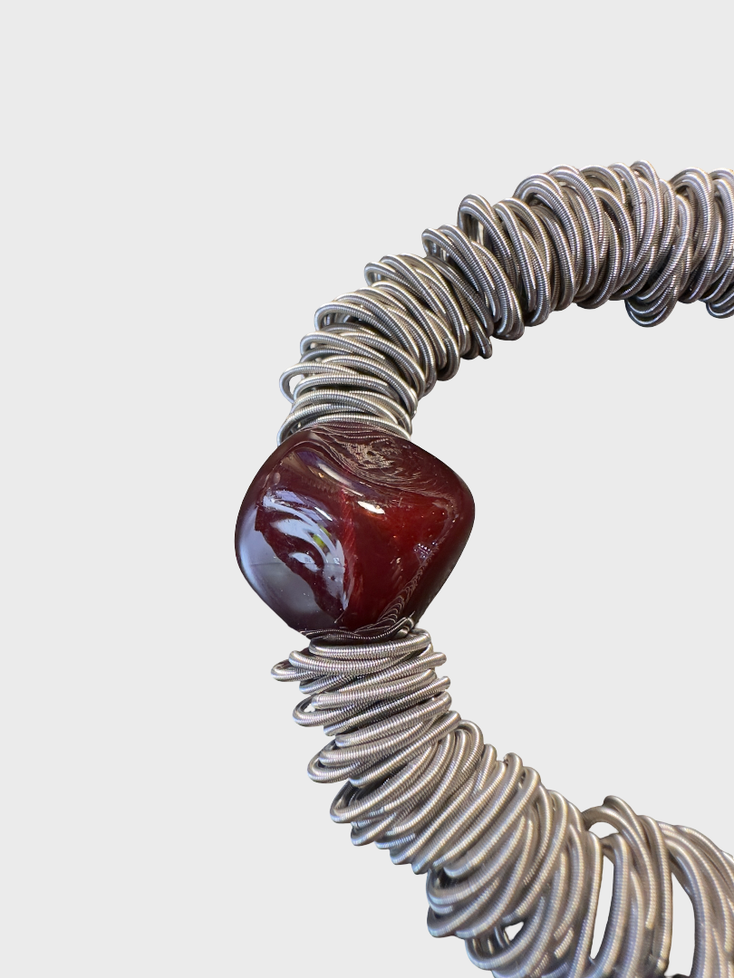 Maratea - Design bracelet in blown Murano glass and steel - Image 40