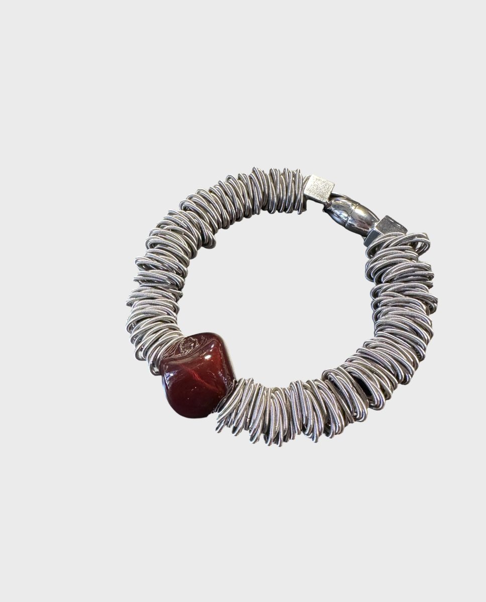 Maratea - Design bracelet in blown Murano glass and steel - Image 39