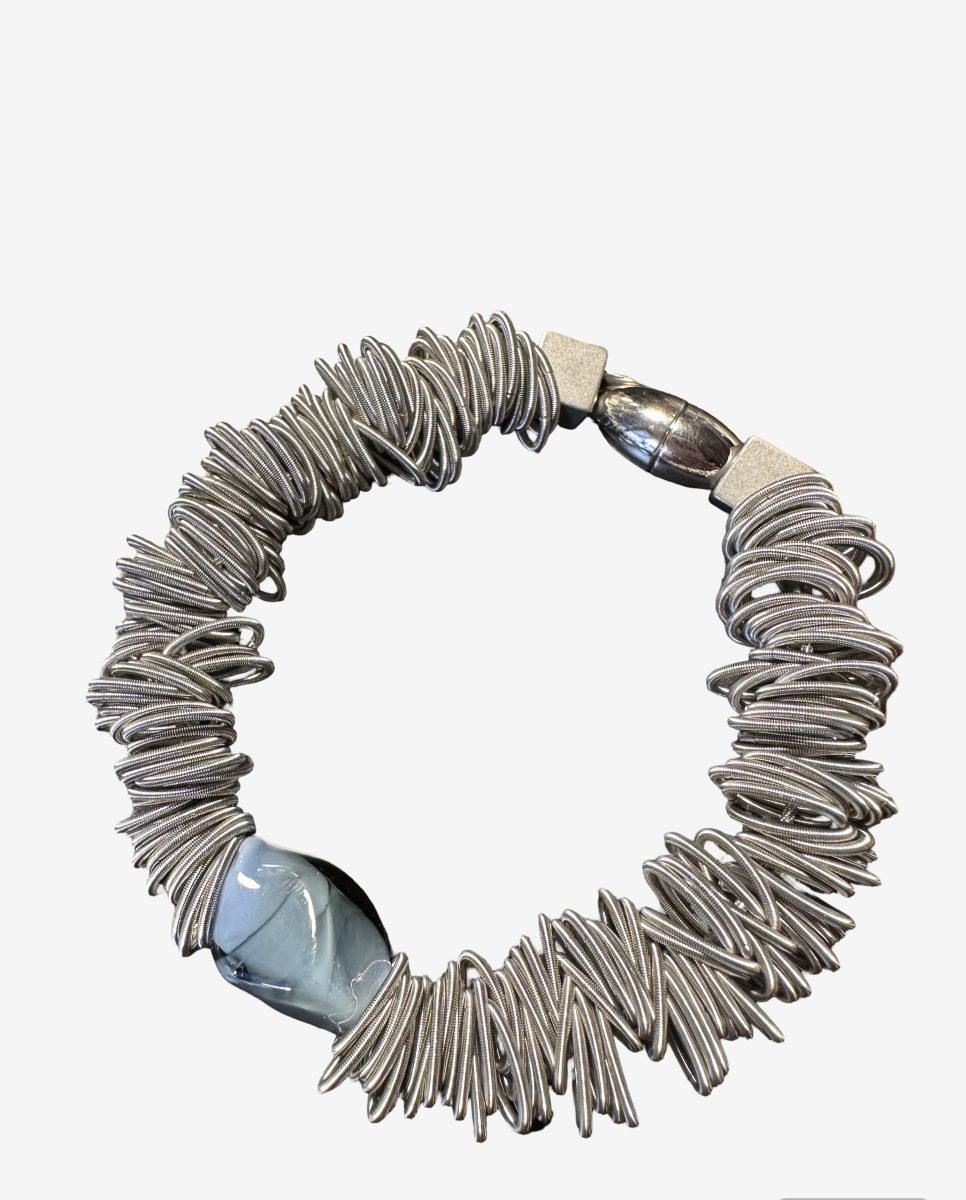 Maratea - Design bracelet in blown Murano glass and steel - Image 23