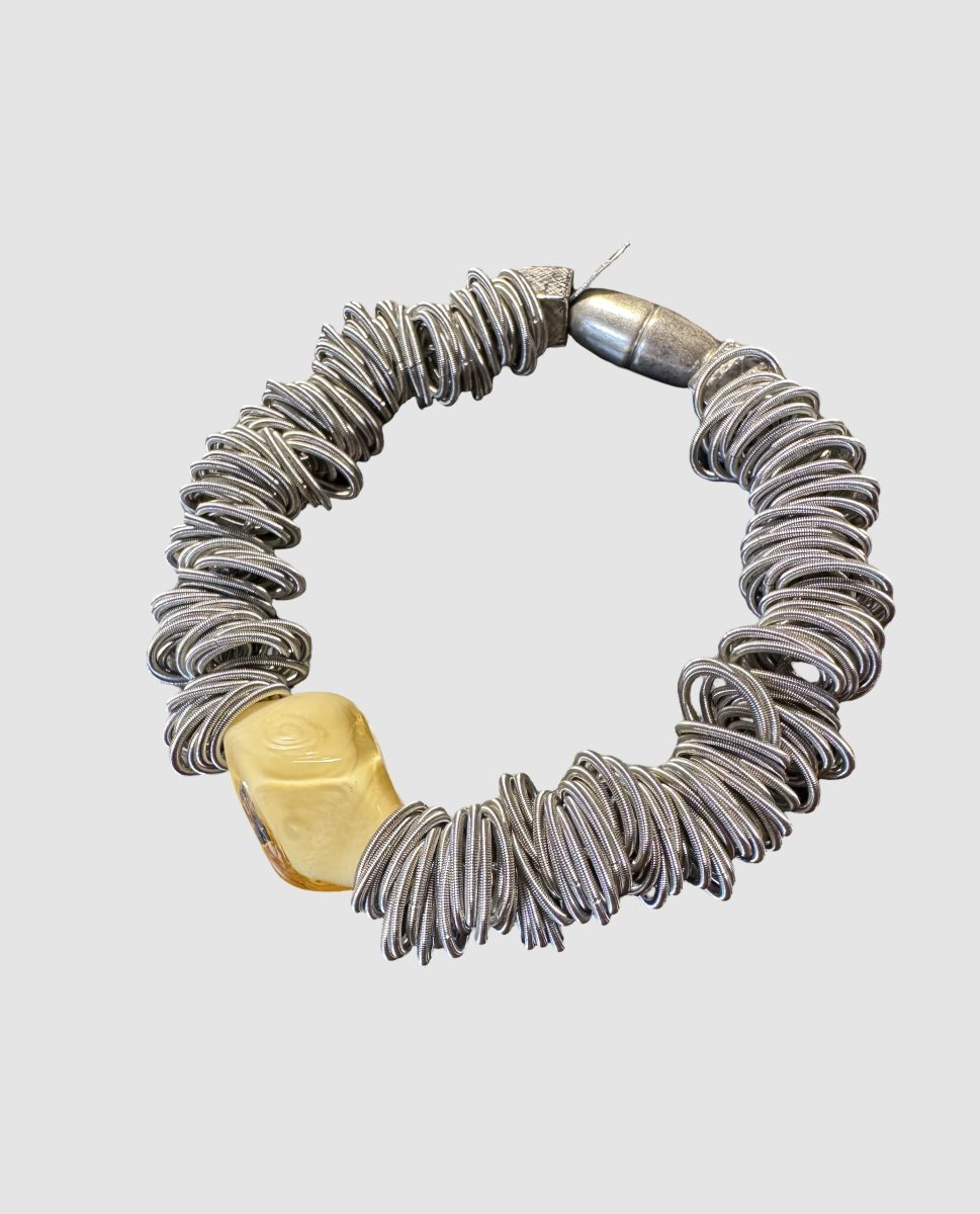 Maratea - Design bracelet in blown Murano glass and steel - Image 21