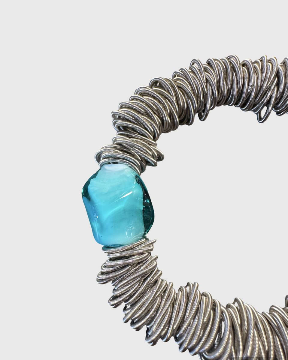 Maratea - Design bracelet in blown Murano glass and steel - Image 32