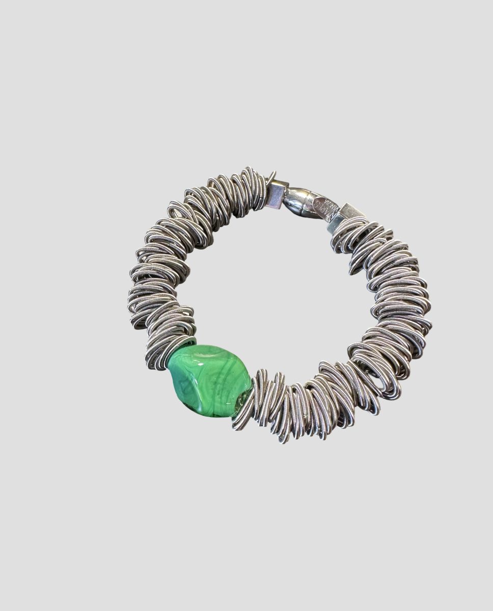 Maratea - Design bracelet in blown Murano glass and steel - Image 34
