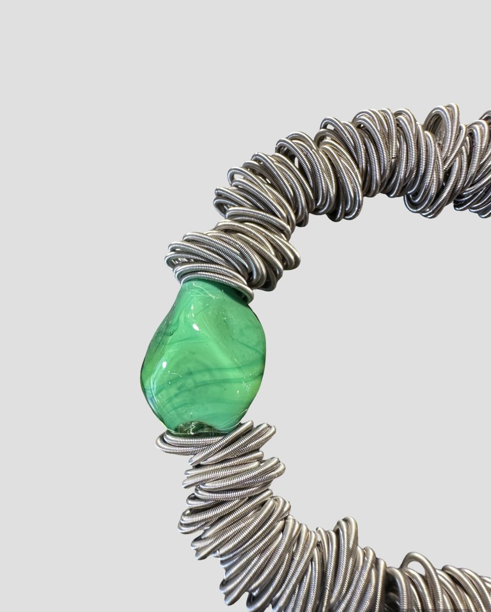Maratea - Design bracelet in blown Murano glass and steel - Image 36